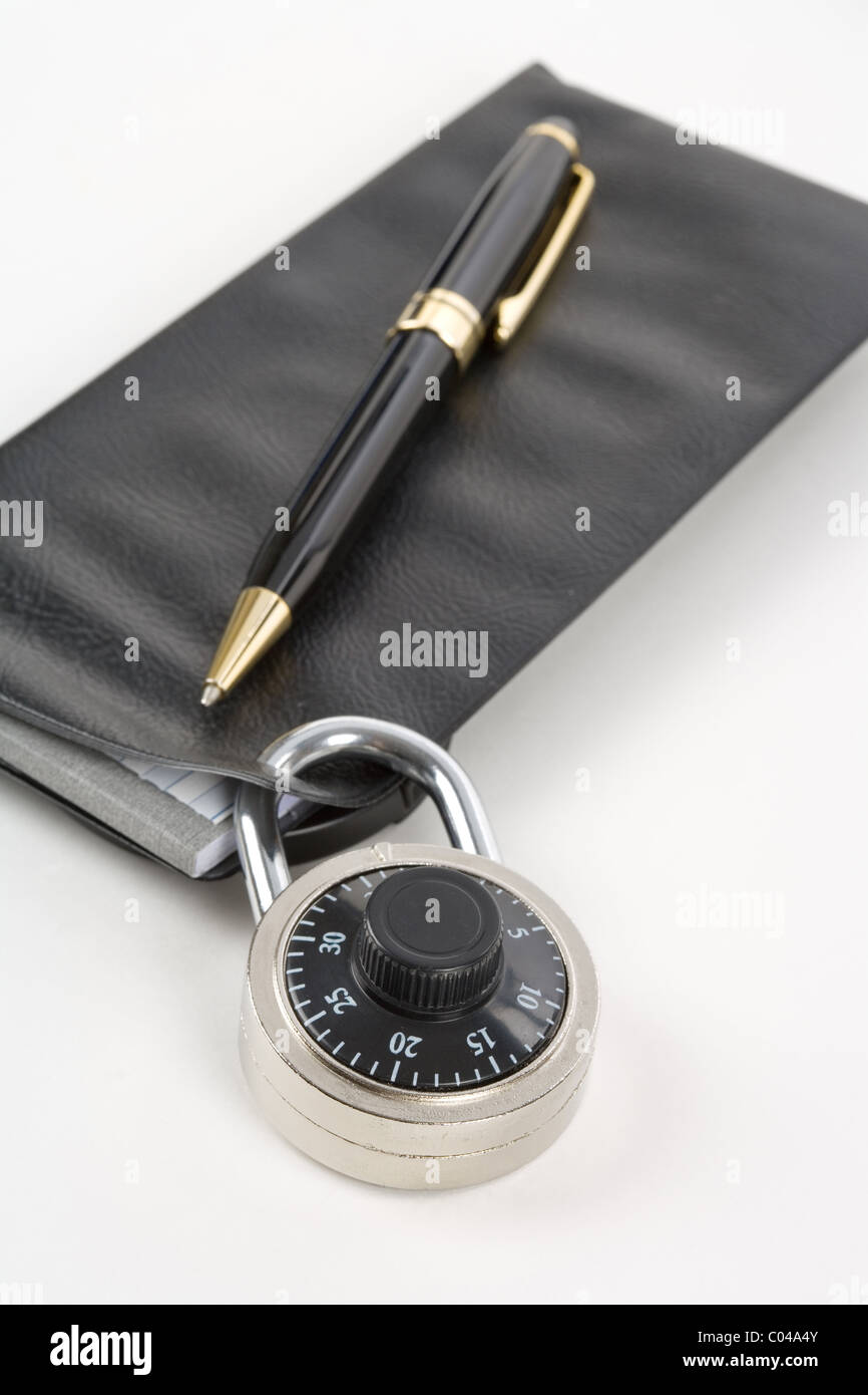 Checkbook and Lock, concept of Recession or Safety Stock Photo - Alamy