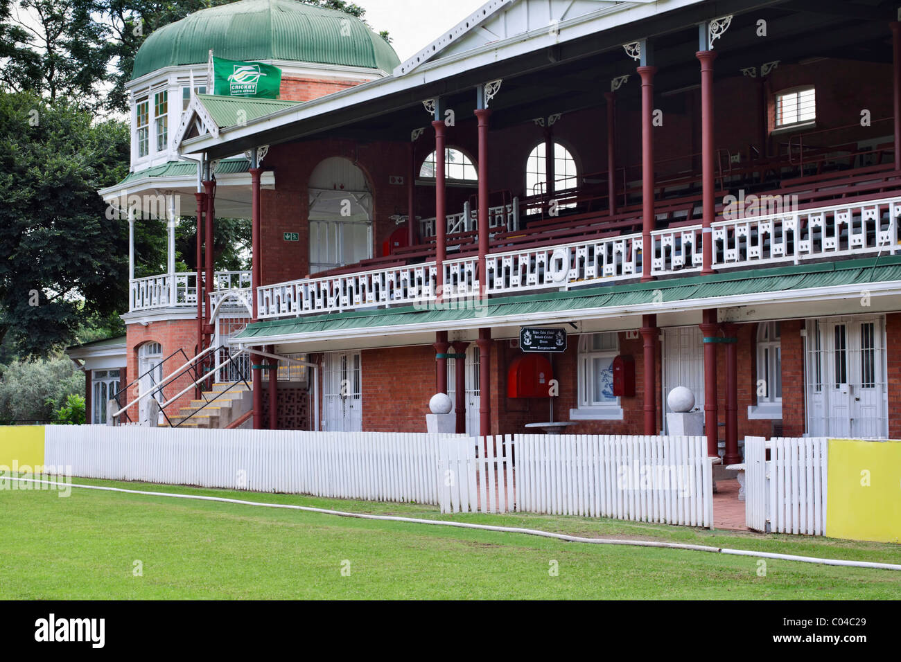 Pavilion at municipal cricket oval, 1897, Pietermaritzburg, KwaZulu Natal, South Africa. Stock Photo