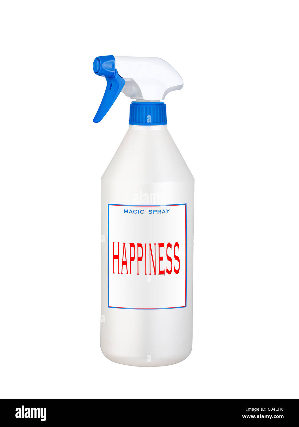 happiness magic spray isolated on white background Stock Photo