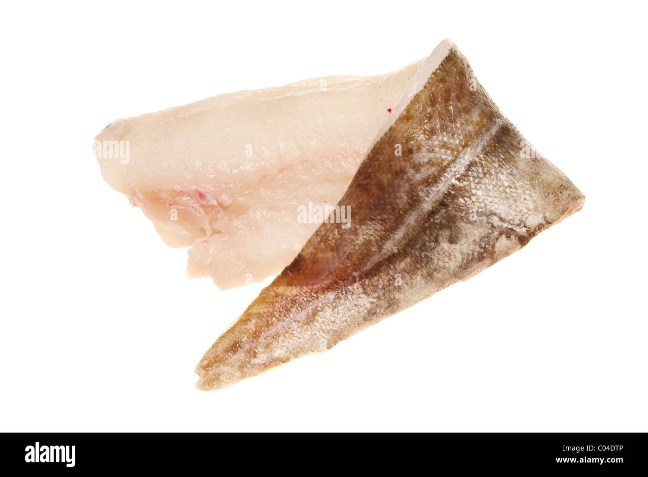 Cod fillet isolated on white Stock Photo - Alamy