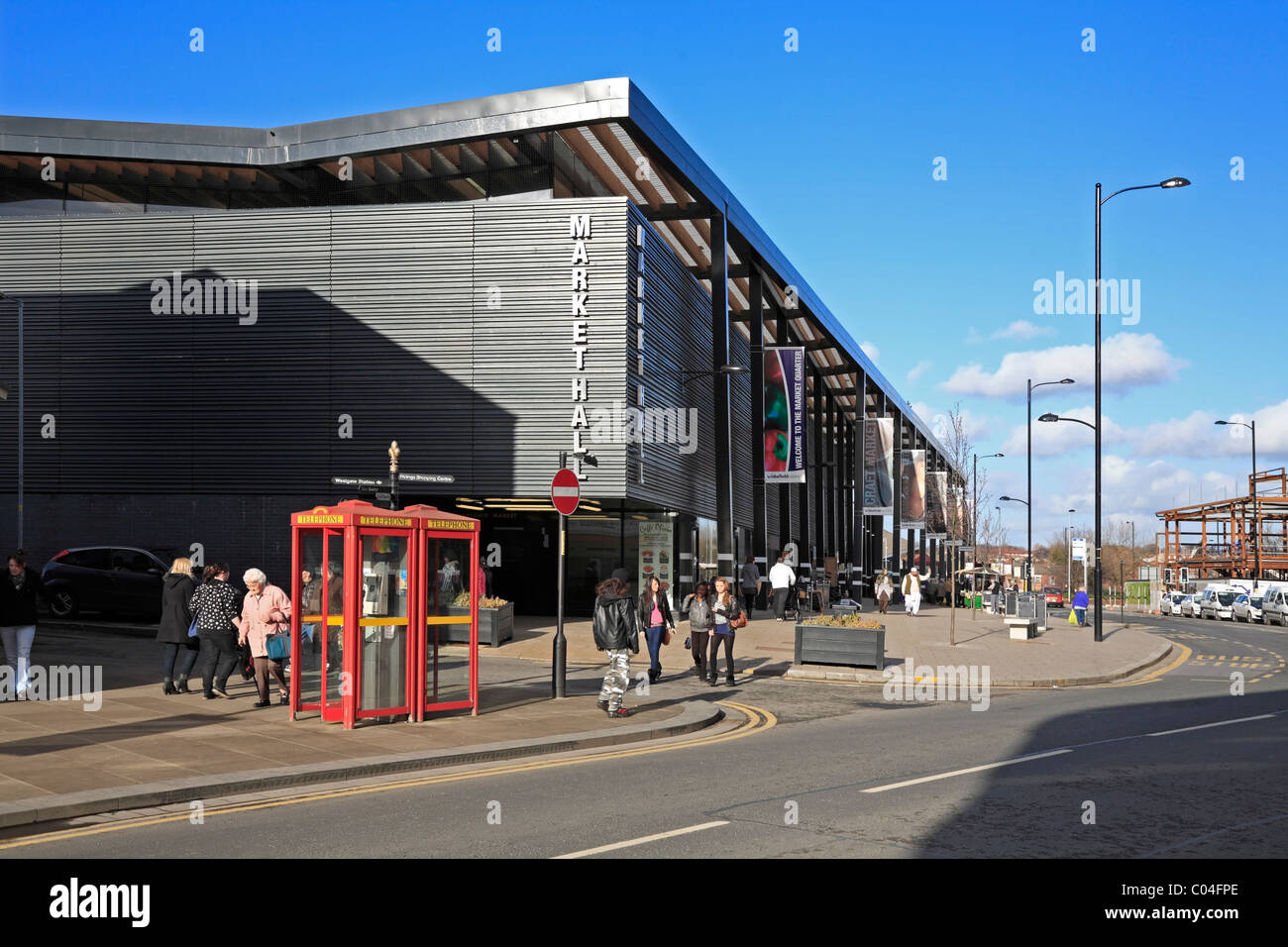 The new Market Hall, Wakefield, West Yorkshire, England, UK Stock Photo