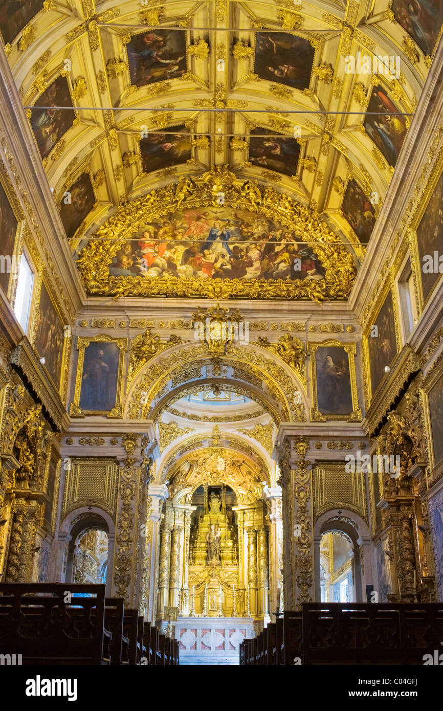 Chapel of Madre de Deus, part of Azulejos Museum, Lisbon, Portugal Stock Photo
