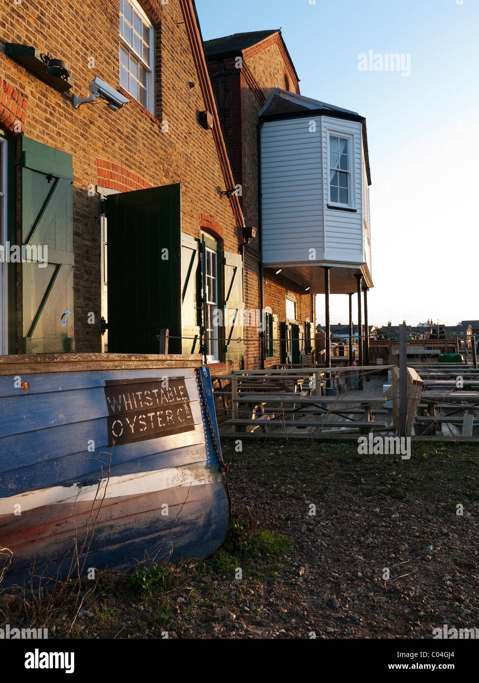 whitstable oyster company restaurant boat Stock Photo Alamy