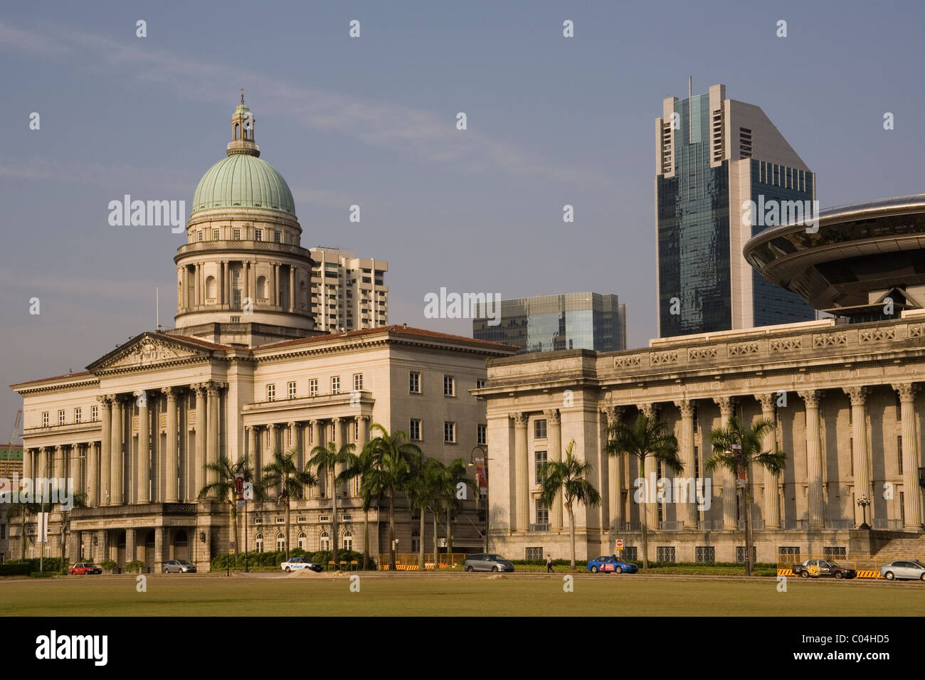 Singapore Old Supreme Court & City hall from the Padang Stock Photo