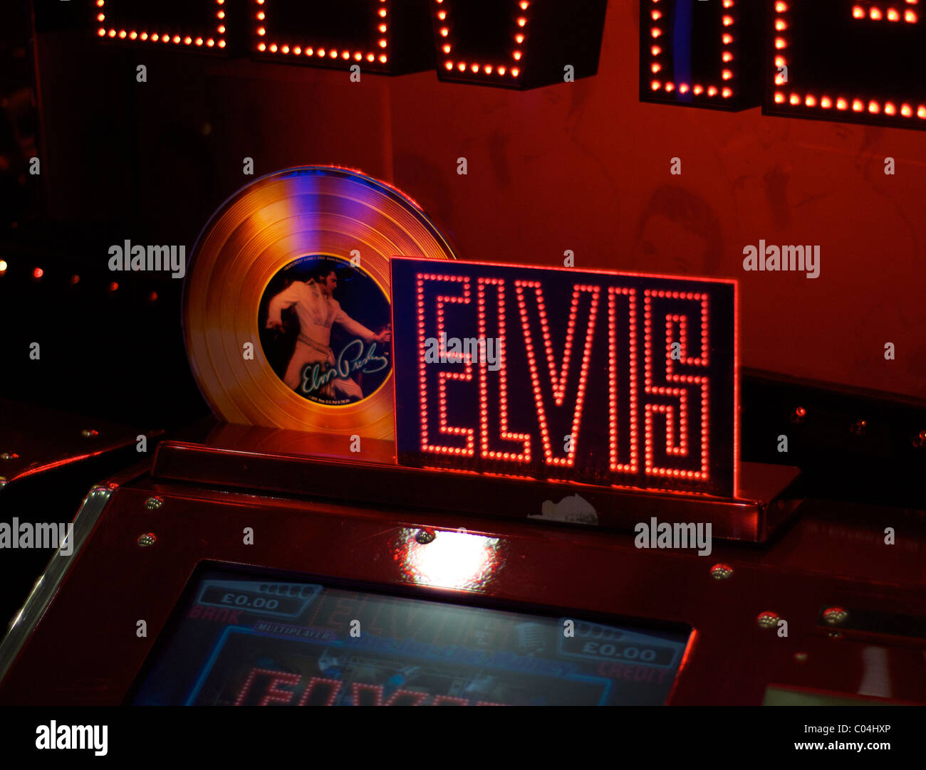 Elvis Presley jukebox neon sign Stock Photo - Alamy