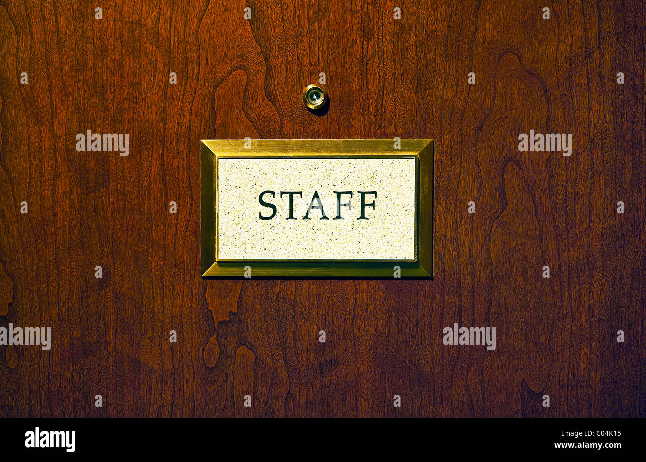 Staff sign. Stock Photo