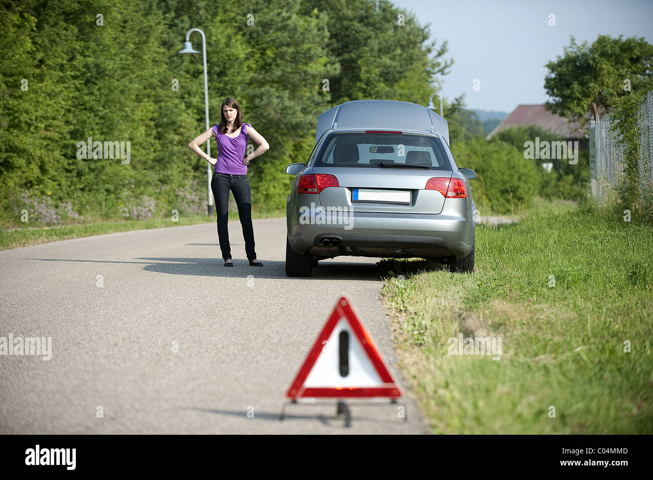 Car breakdown Stock Photo