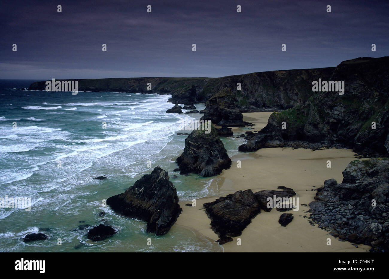 BEDRUTHAN STEPS CORNWALL Stock Photo