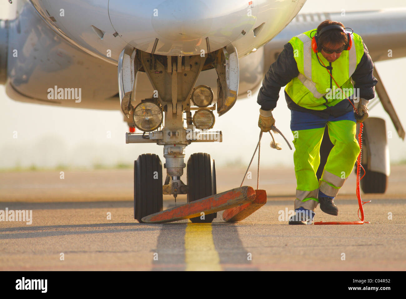 Aircraft Chocks High Resolution Stock Photography and Images Alamy