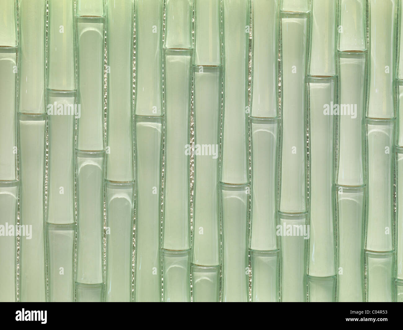 Bamboo shaped glass tiles Stock Photo - Alamy