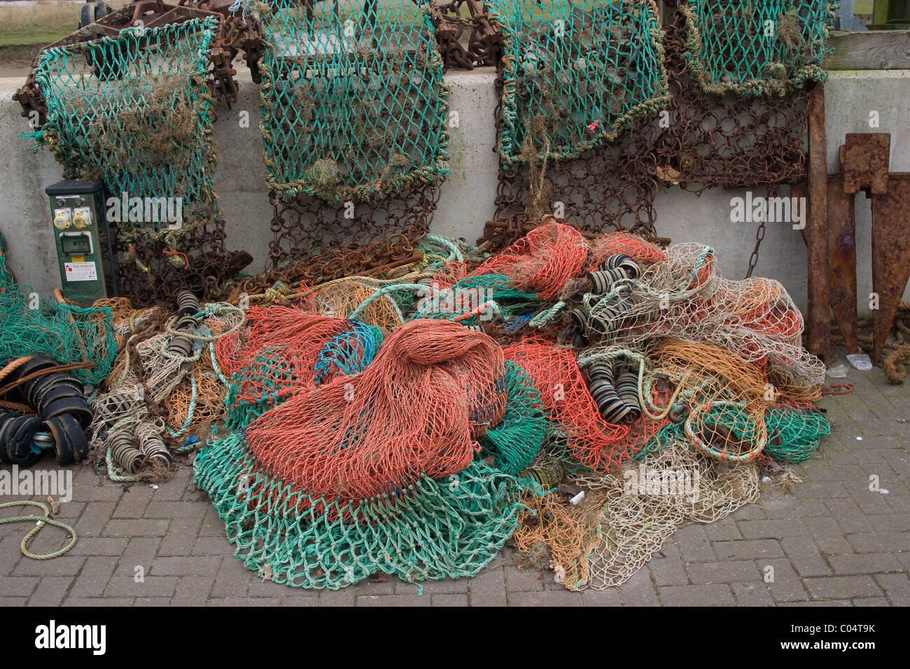 sea fishing trawling nets Stock Photo