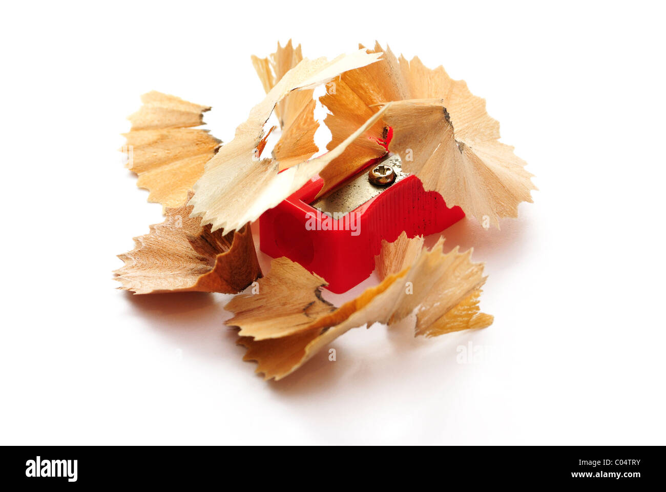 Pencil sharpener inside swarf Stock Photo Alamy