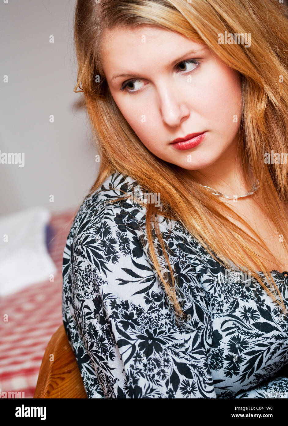 Woman looking away.Sweden Stock Photo
