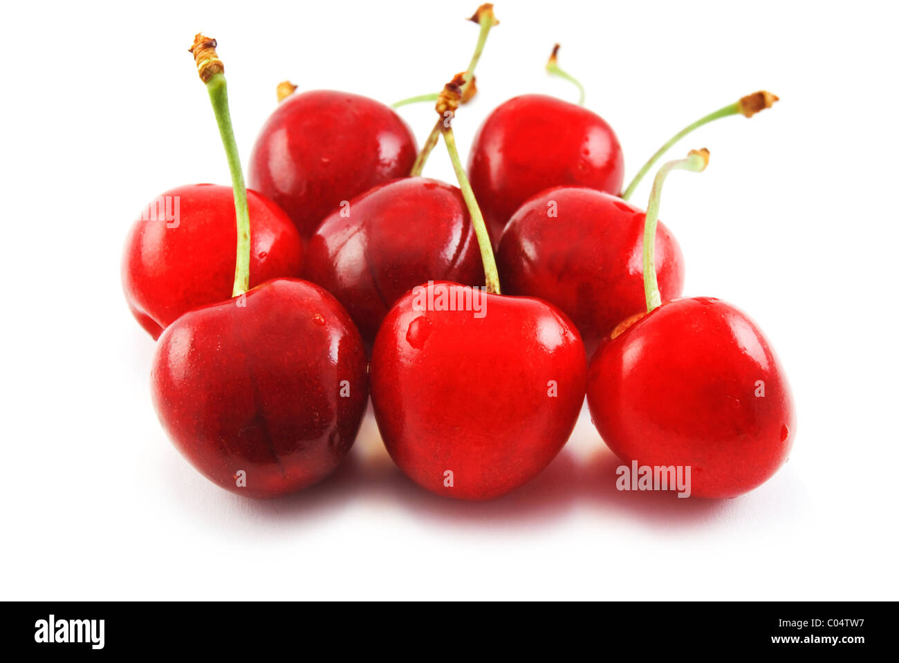 cherries are isolated on a white background Stock Photo Alamy
