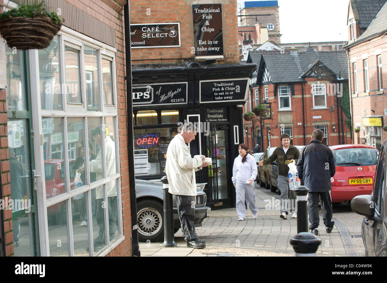 Wigan fish and chip shop Stock Photo Alamy