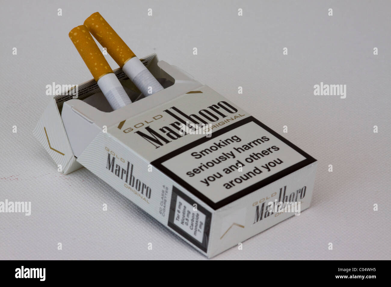 A Packet of Marlboro Cigarettes on White Stock Photo - Alamy