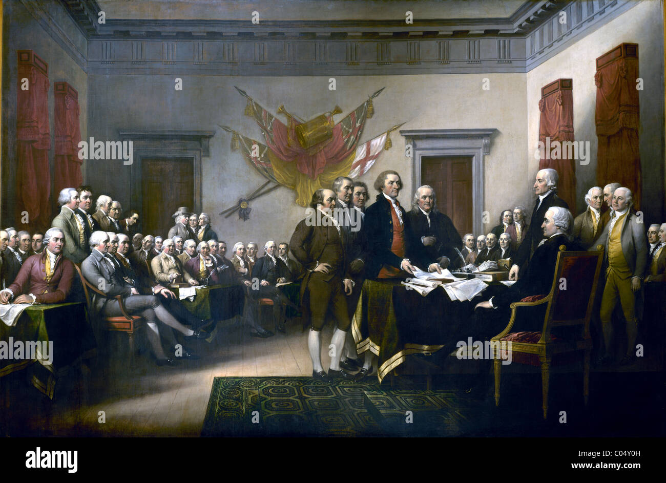 Declaration of Independence, July 4, 1776 Stock Photo