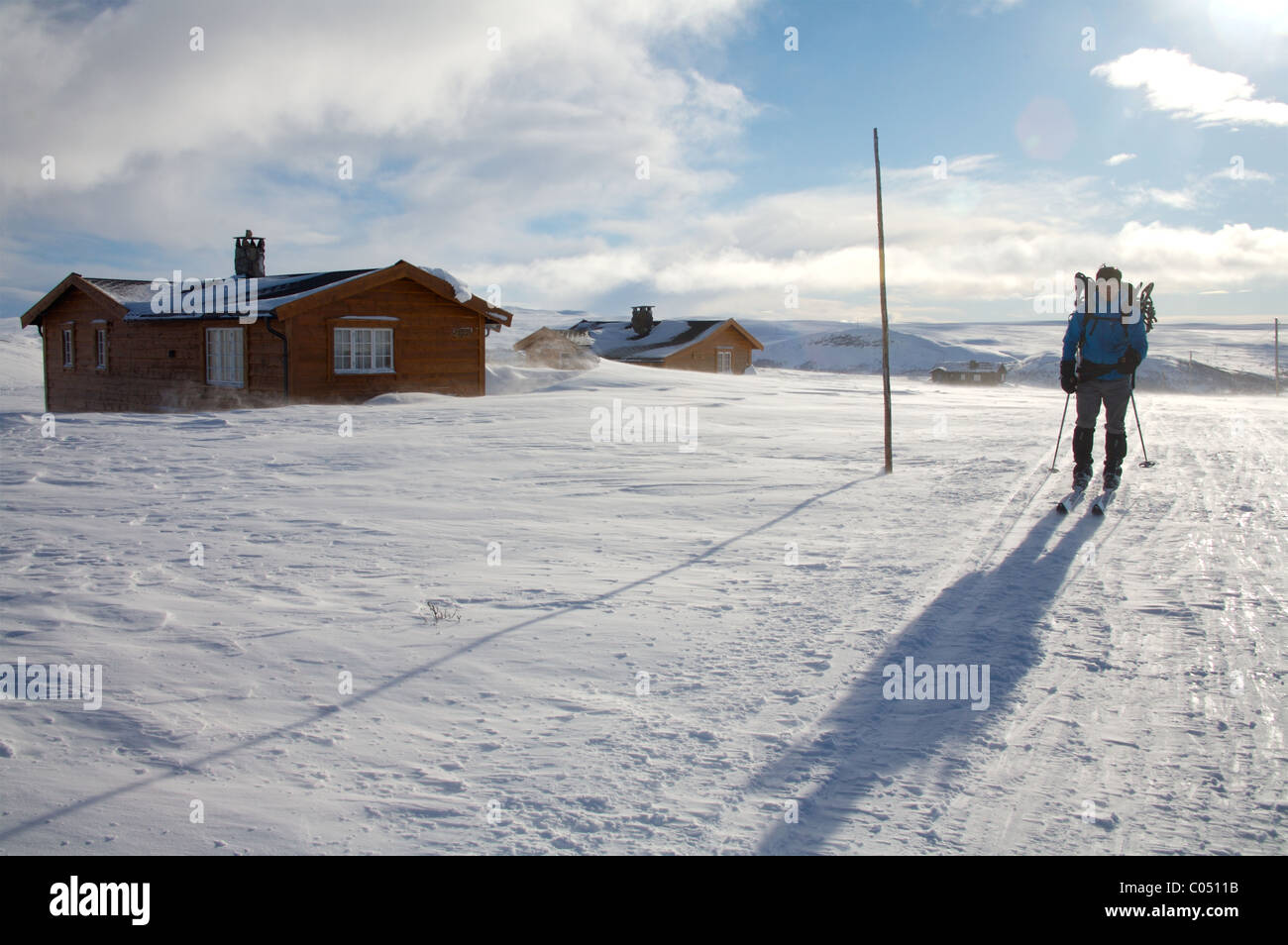 Cross country skiing, Ustaoset, Norway Stock Photo
