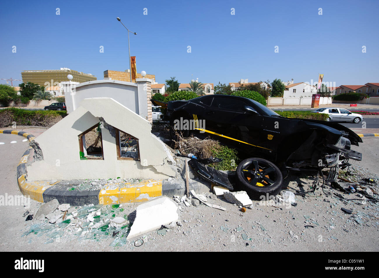 Car Crash in Doha, Qatar Stock Photo Alamy