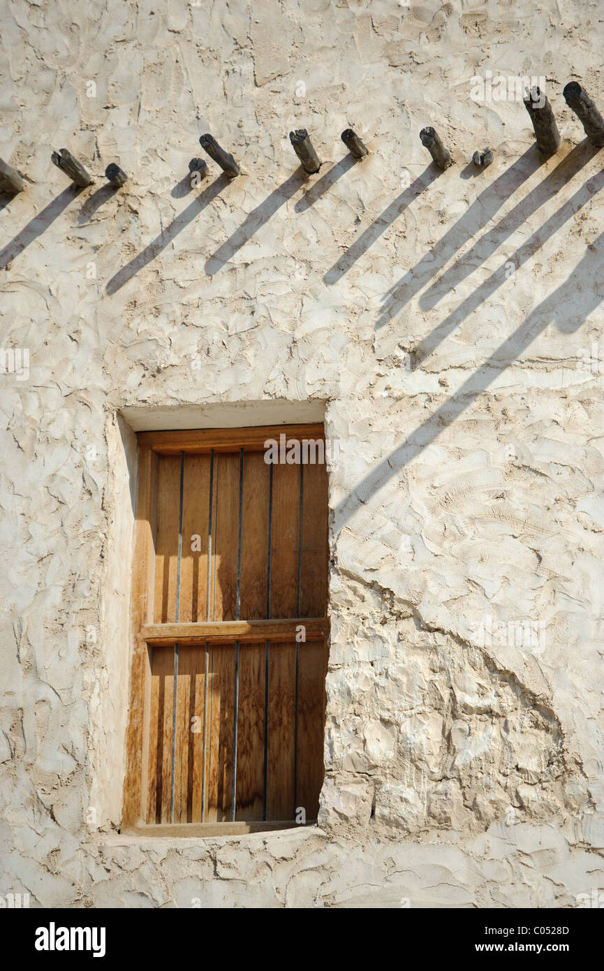 Traditional Arabic building, clay used as a mortar with wooden lintels (Rukniyat) used to