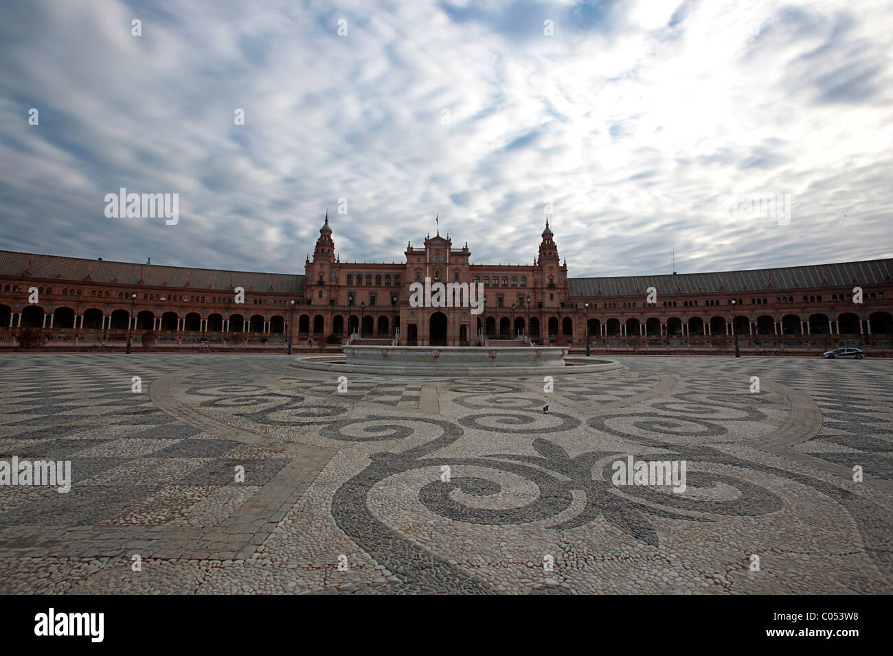 The Plaza de Espania in Seville, the capital of the Andalucia province in southern Spain. Stock Photo