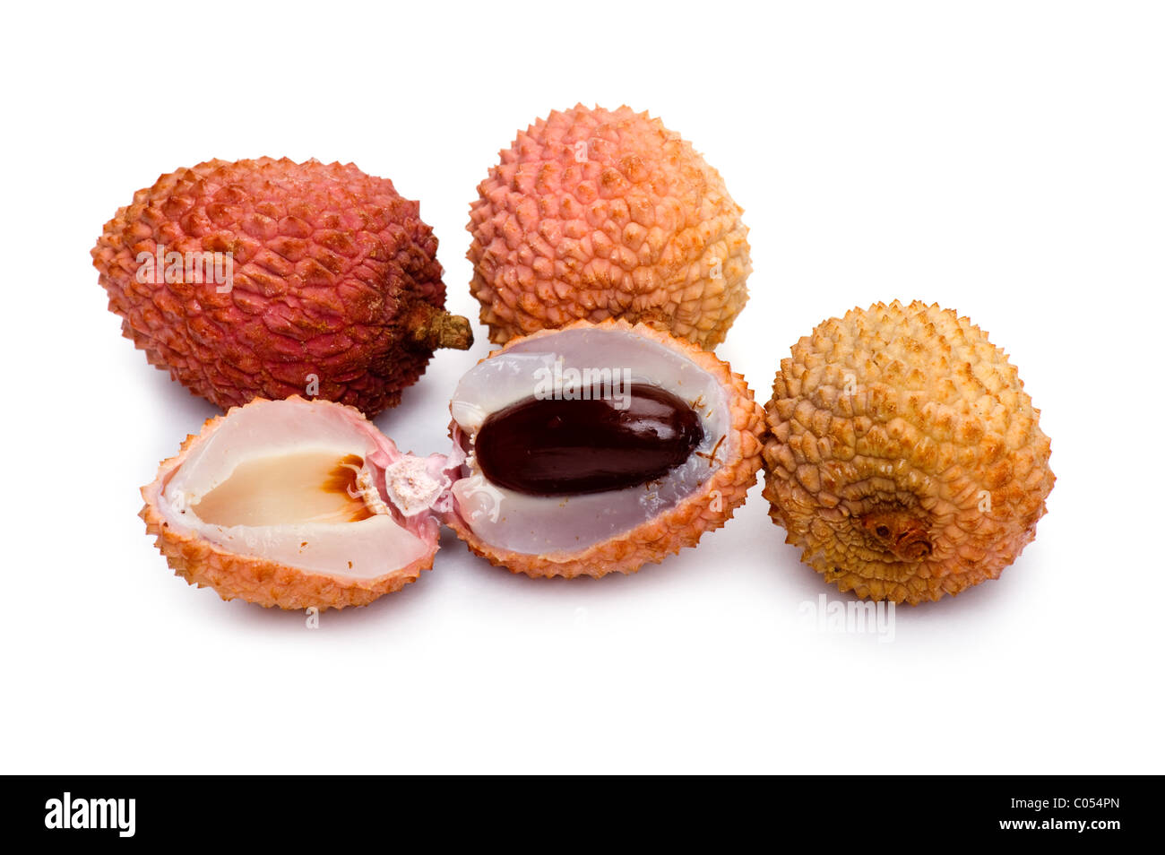 object on white - food lichee close up Stock Photo