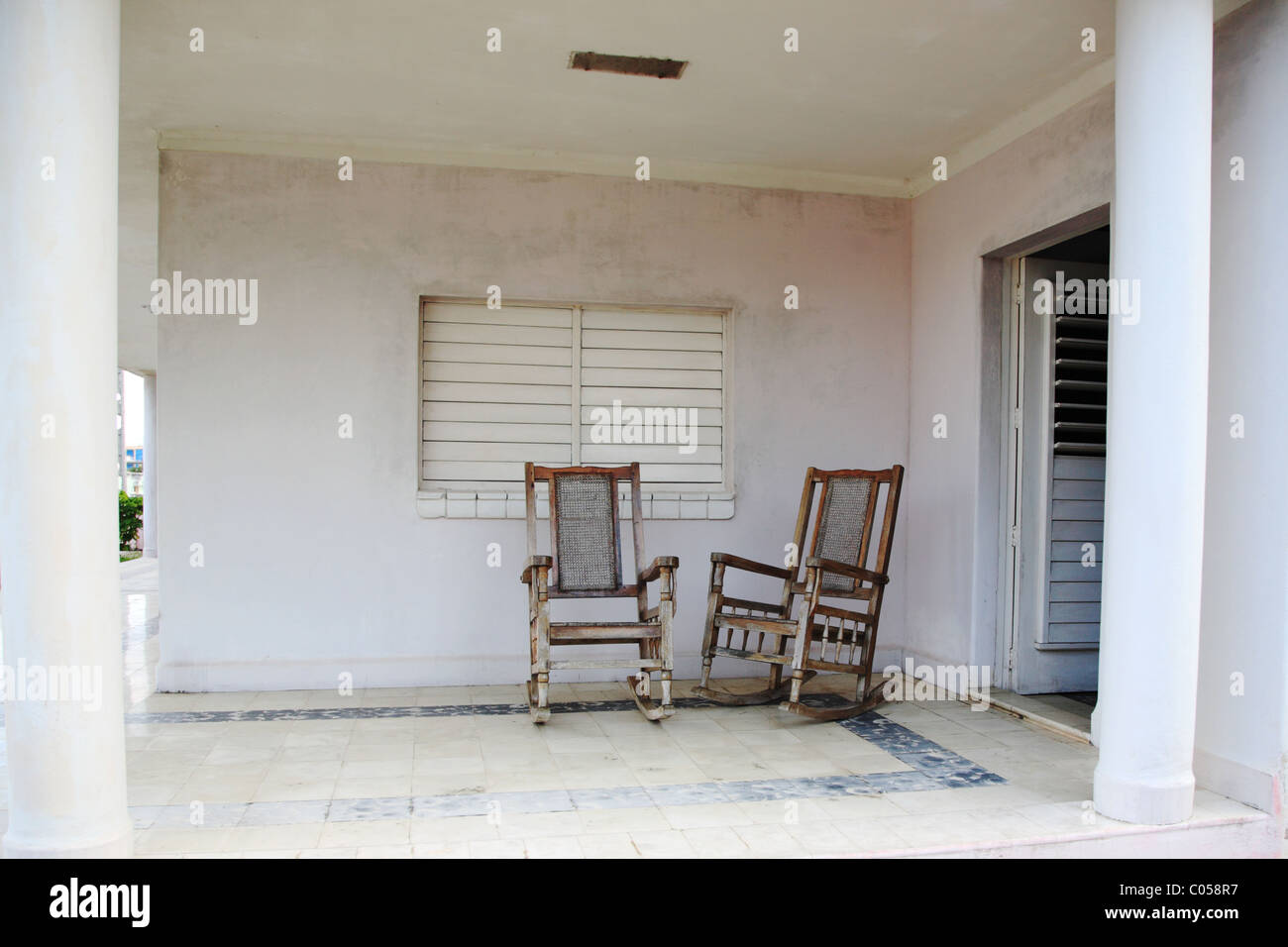 Two old wooden chairs cuba hi-res stock photography and images - Alamy