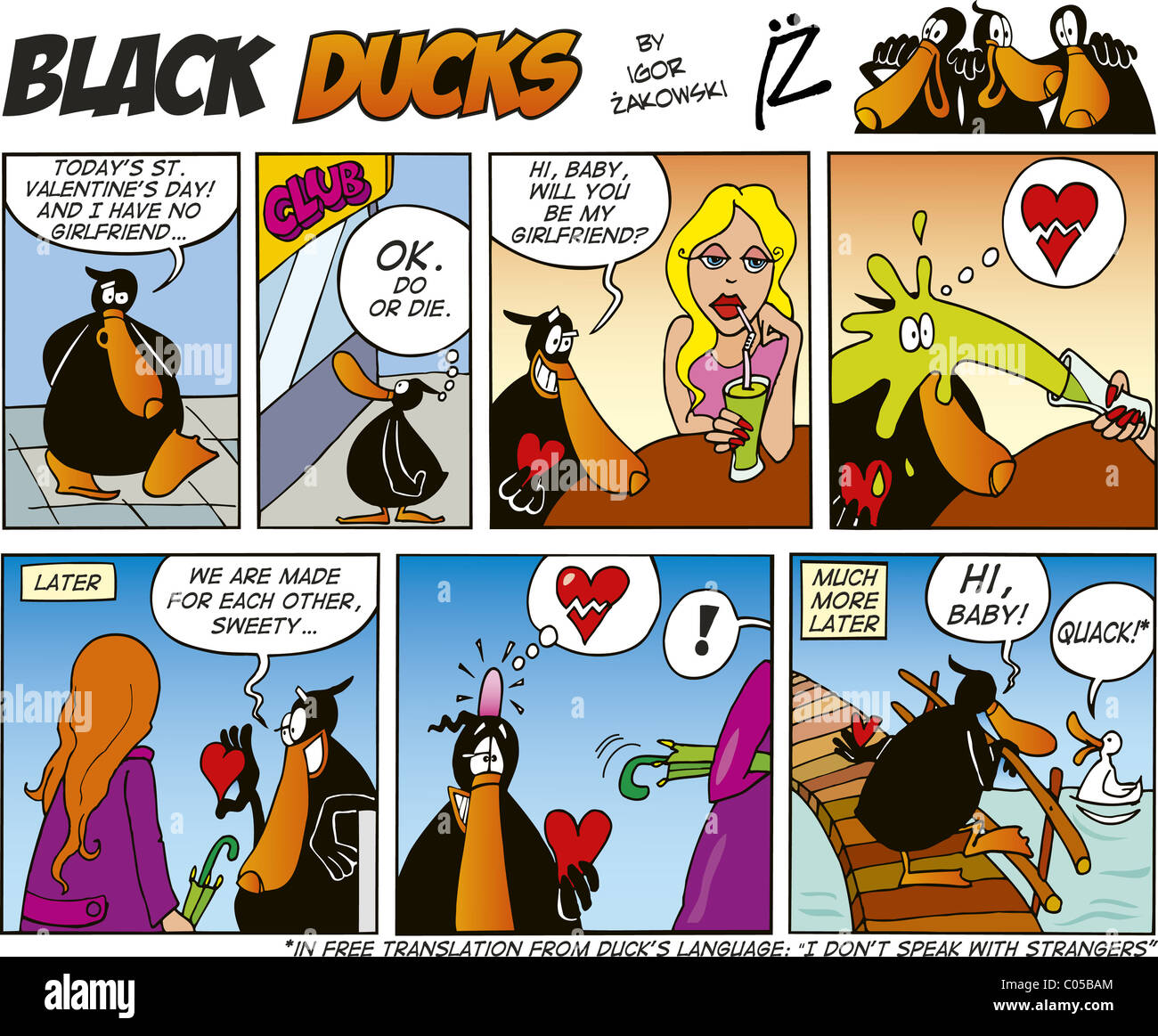 Black Ducks Comic Strip episode 39 Stock Photo Alamy