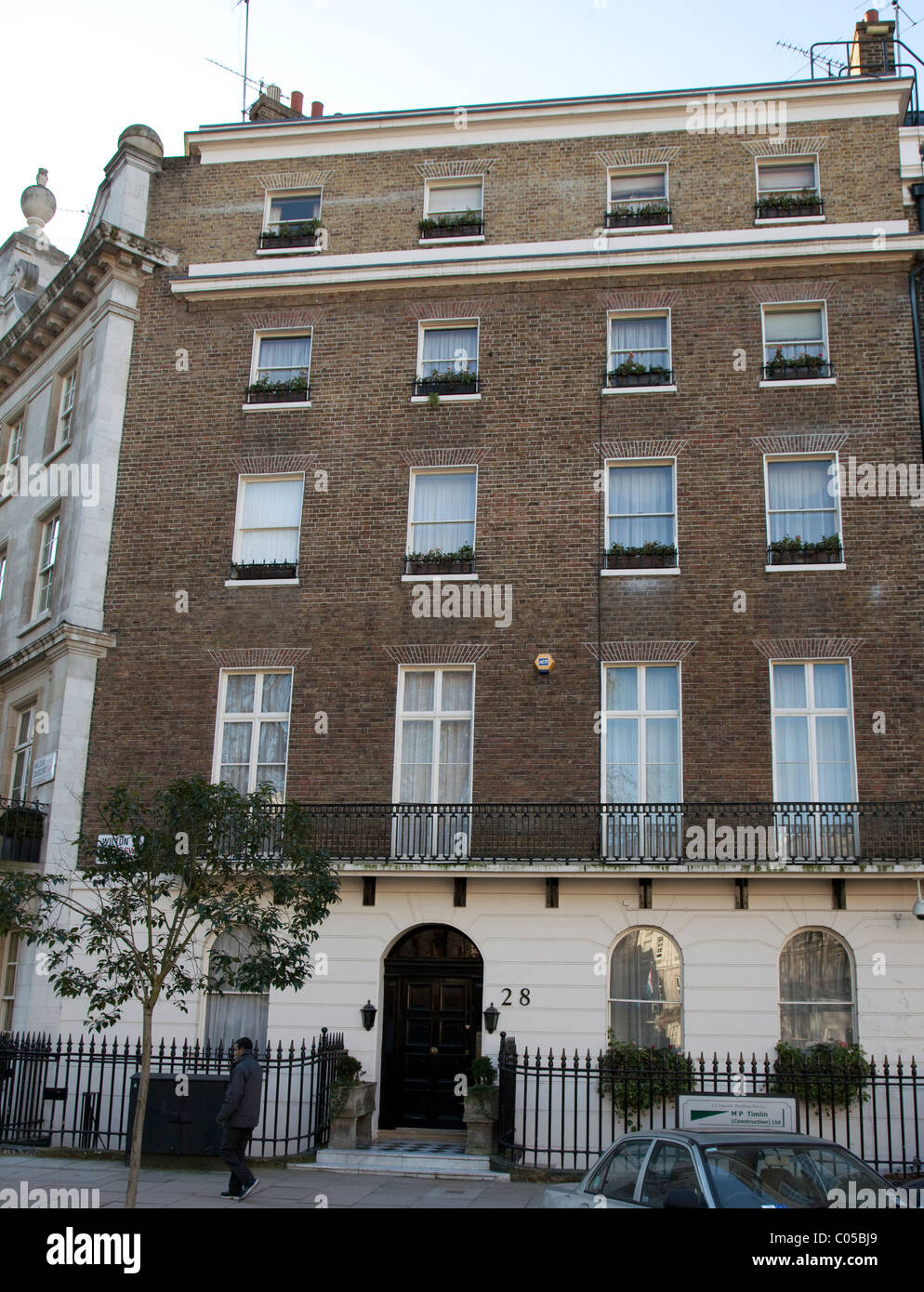 Belgravia townhouse in London said to be owned by Gamal Mubarak Stock Photo