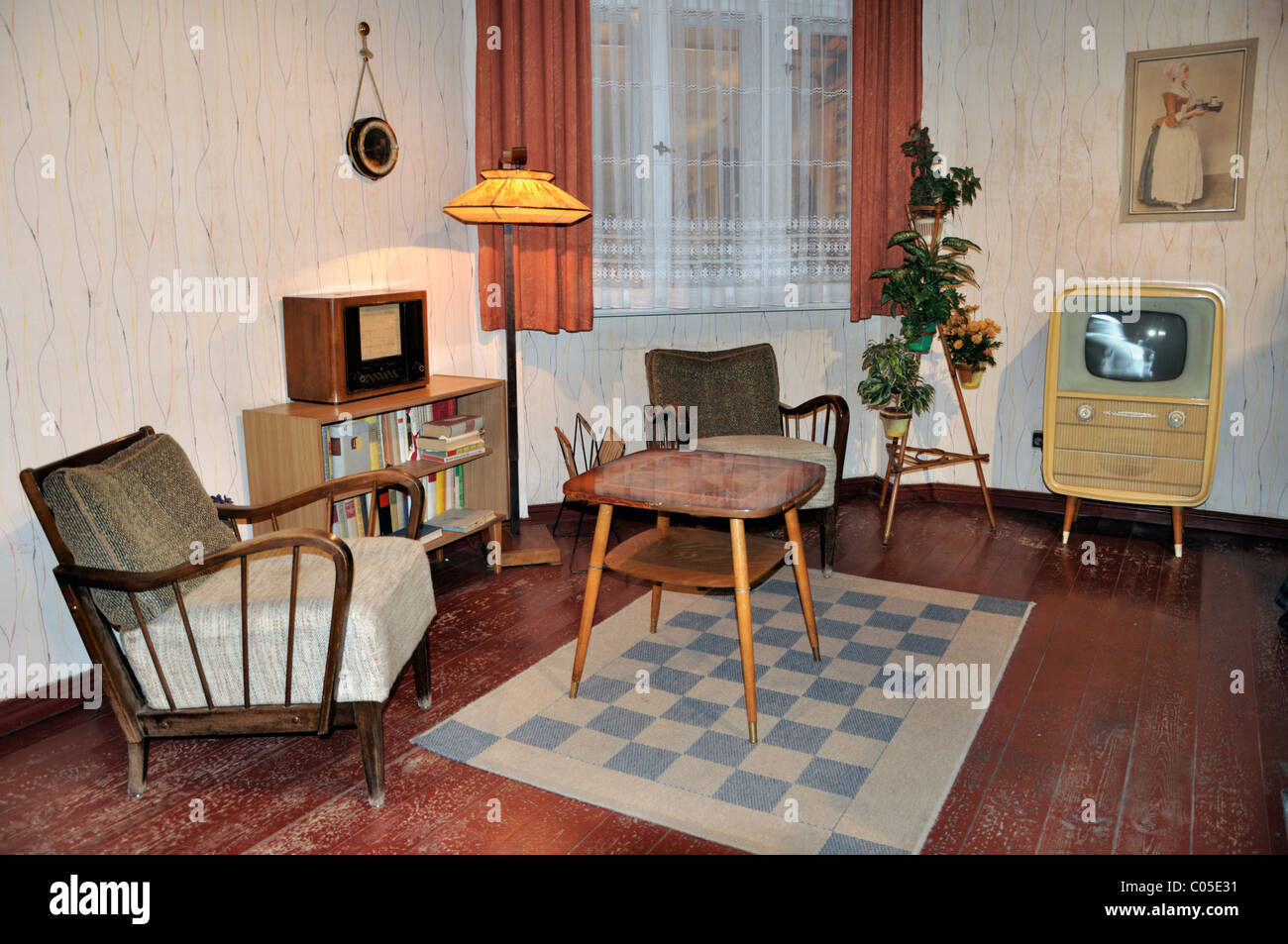 1960s retro interior living room hi-res stock photography and images ...