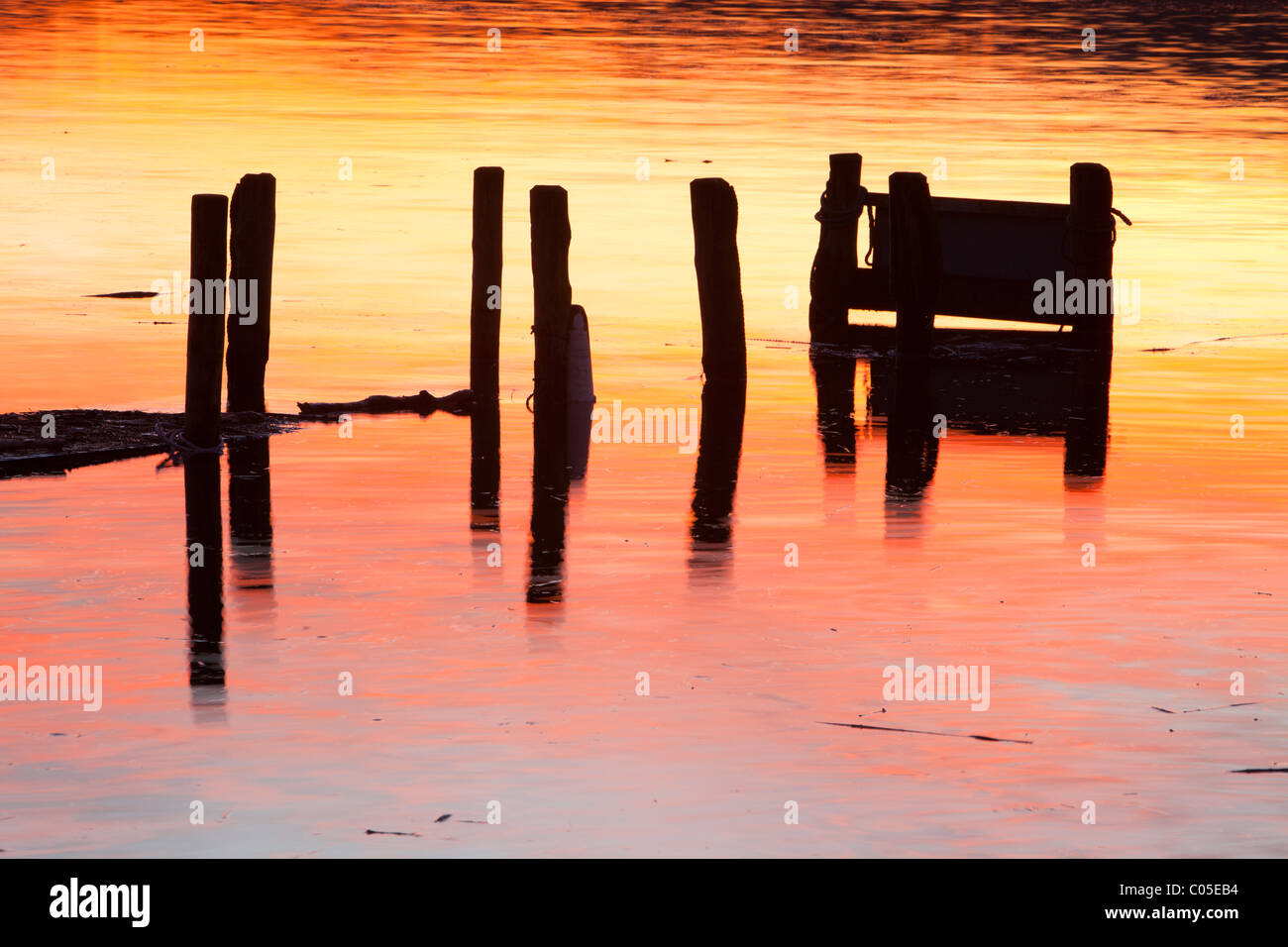 Waterhead In Ambleside On Lake Windermere At Sunset, Lake District, UK ...