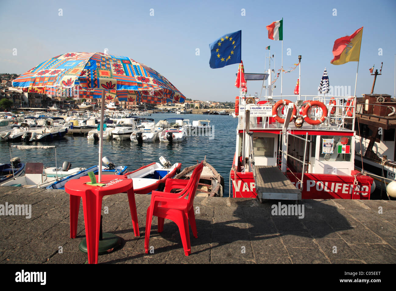 Port of Aci Trezza, Catania, Sicily, Italy, Europe Stock Photo
