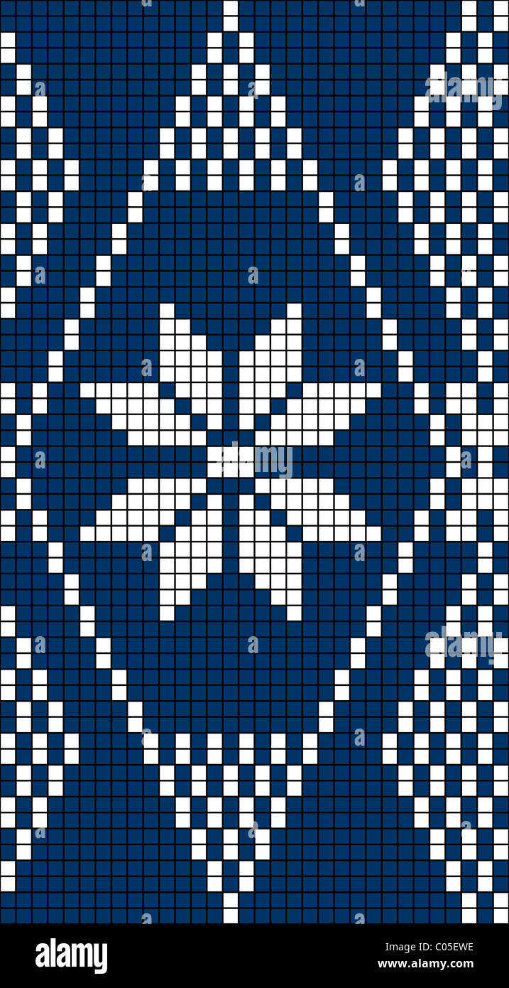 Seamless Snowflake Knit Pattern Stock Photo