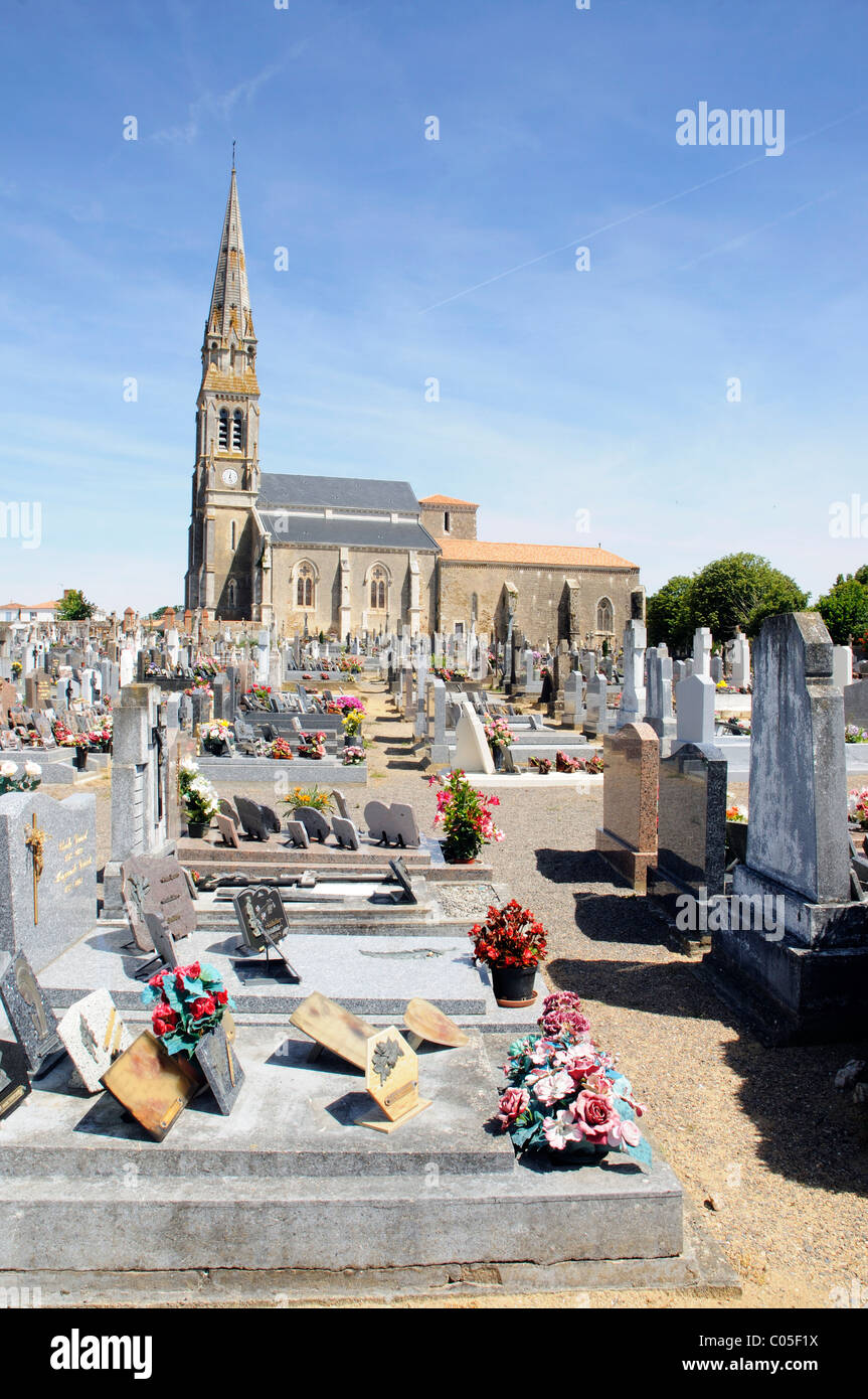 The church at Talmont St Hilaire in Vendee France Stock Photo