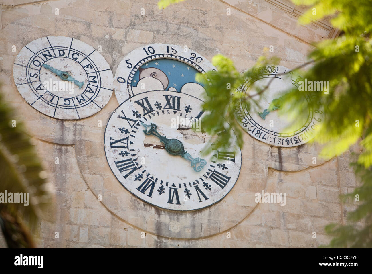 The Clock Tower in the courtyard of the grand Masters Palace Valletta