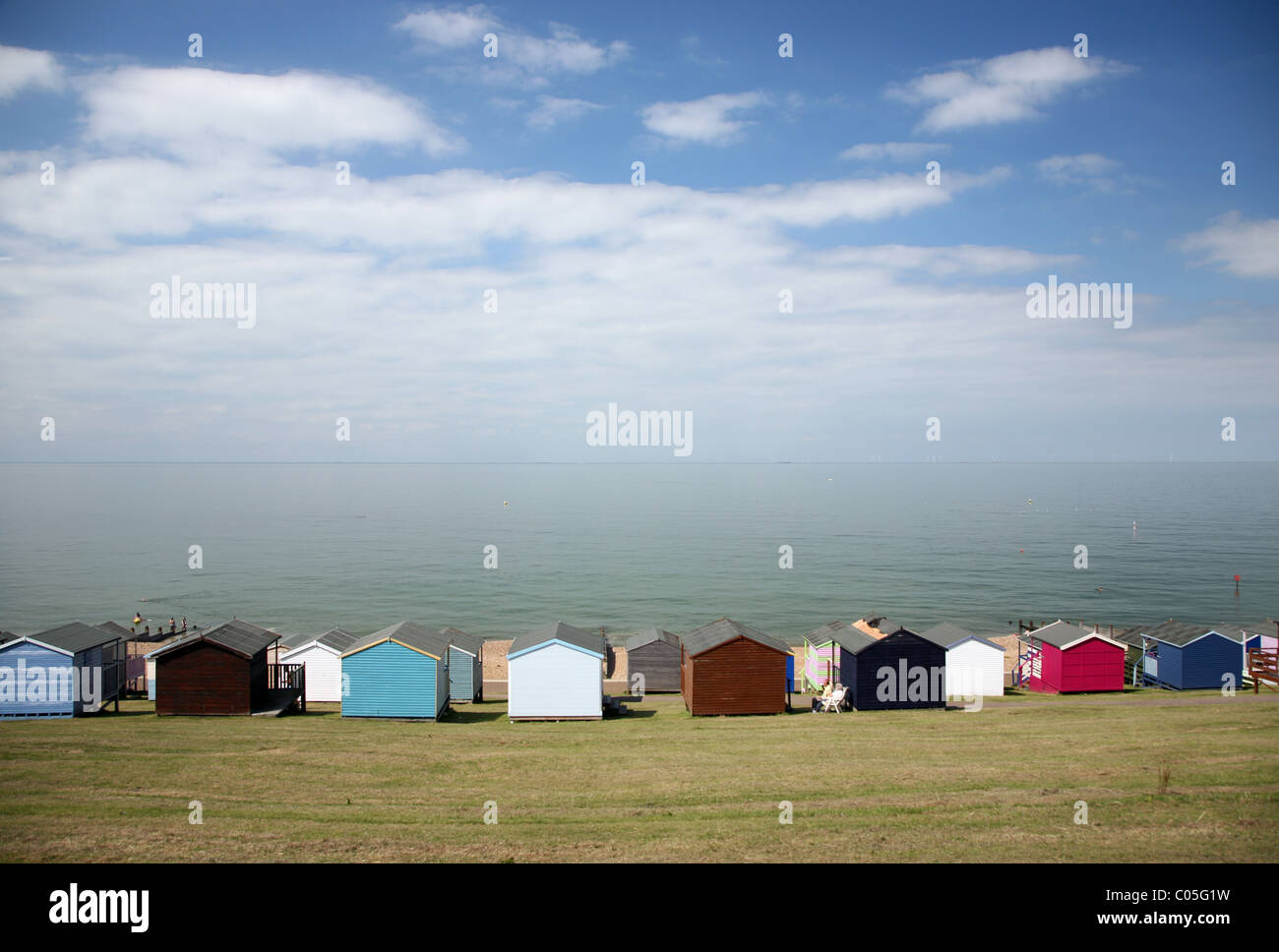 Beach huts at Tankerton Slopes Whitstable Kent Stock Photo Alamy