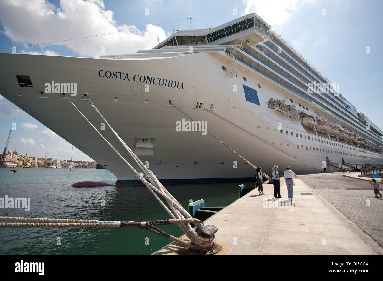 Italian Cruise Ship Costa Concordia Tied Up At Valetta Harbour Malta Stock Photo Alamy