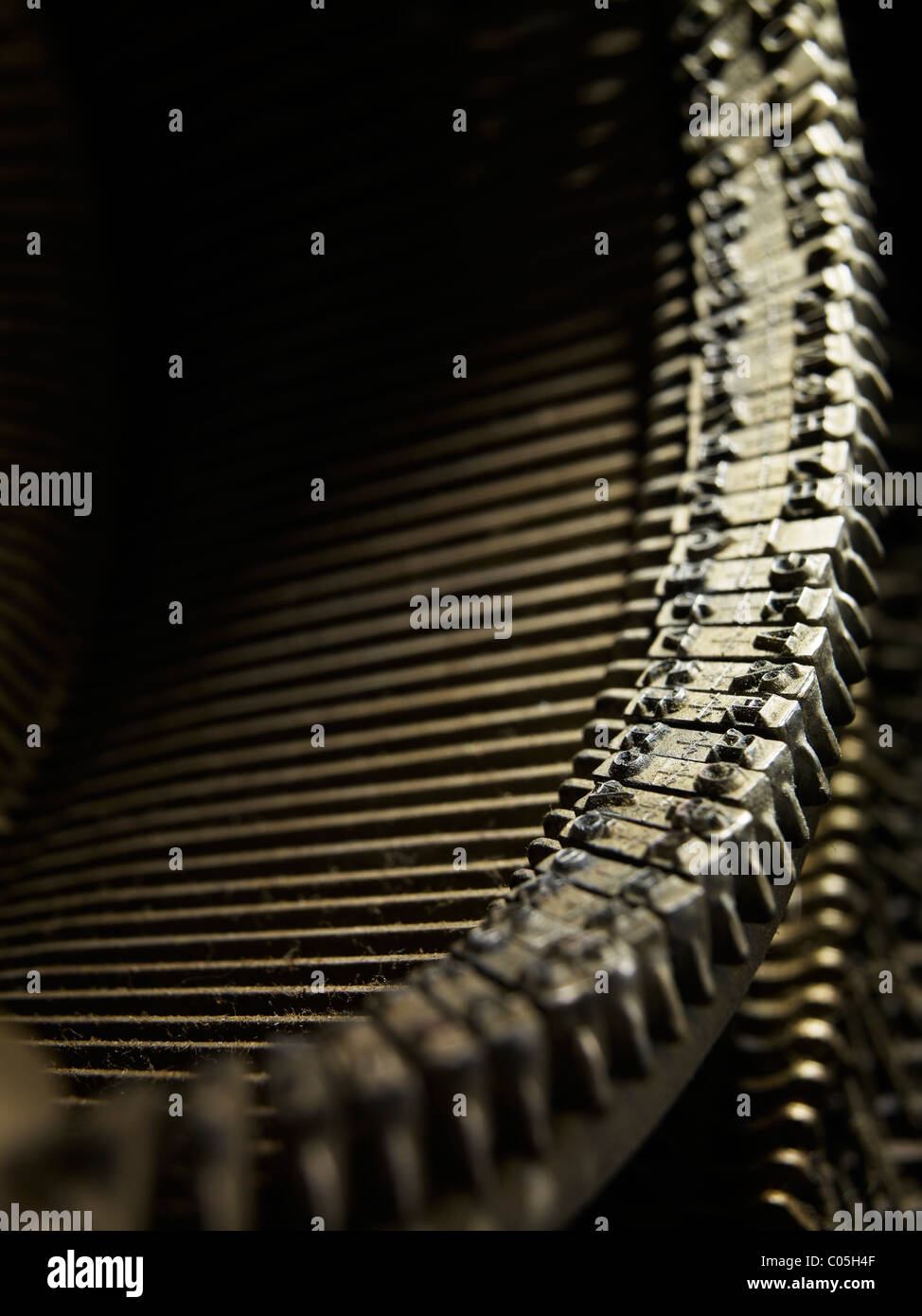 typewriter hammers close up Stock Photo Alamy