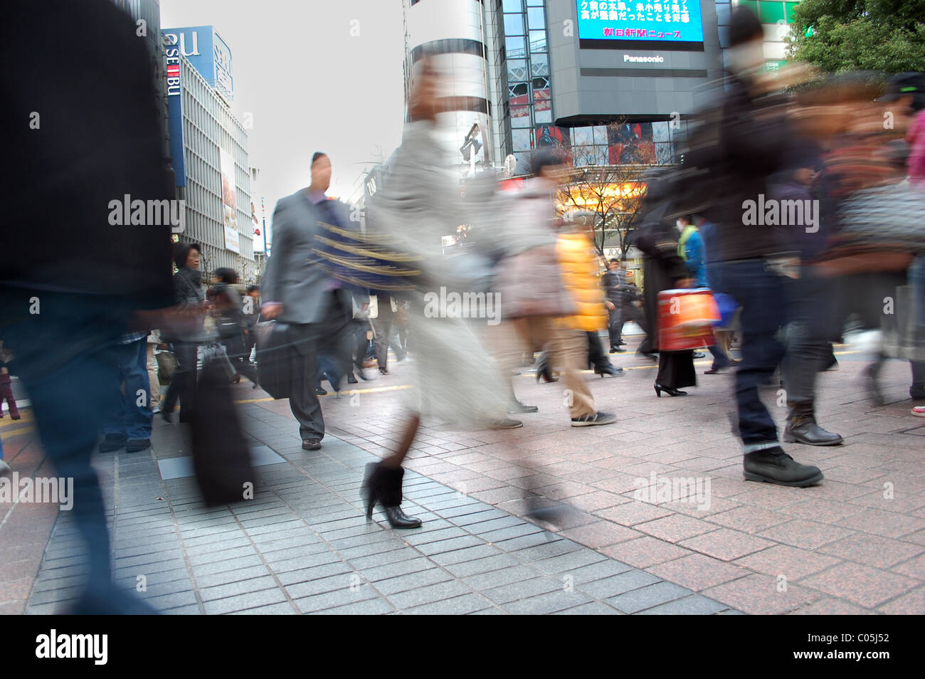 Hachiko crossing, Shibuya, Tokyo Stock Photo