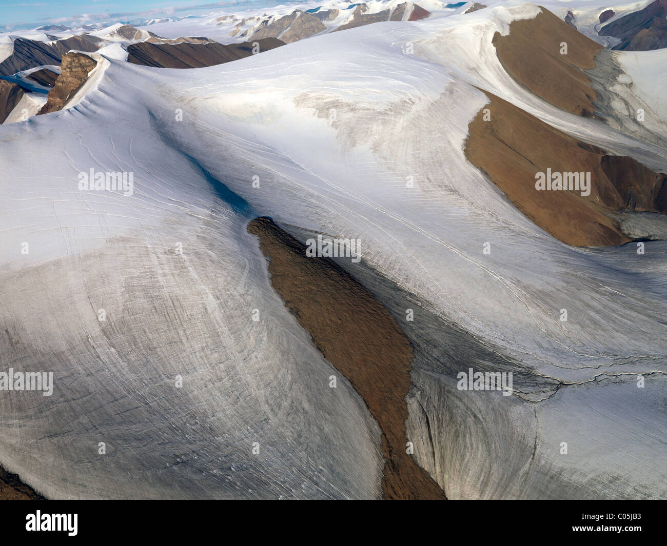 Glacier landscape, Chapman glacier, Ellesmere Island, Canada Stock Photo