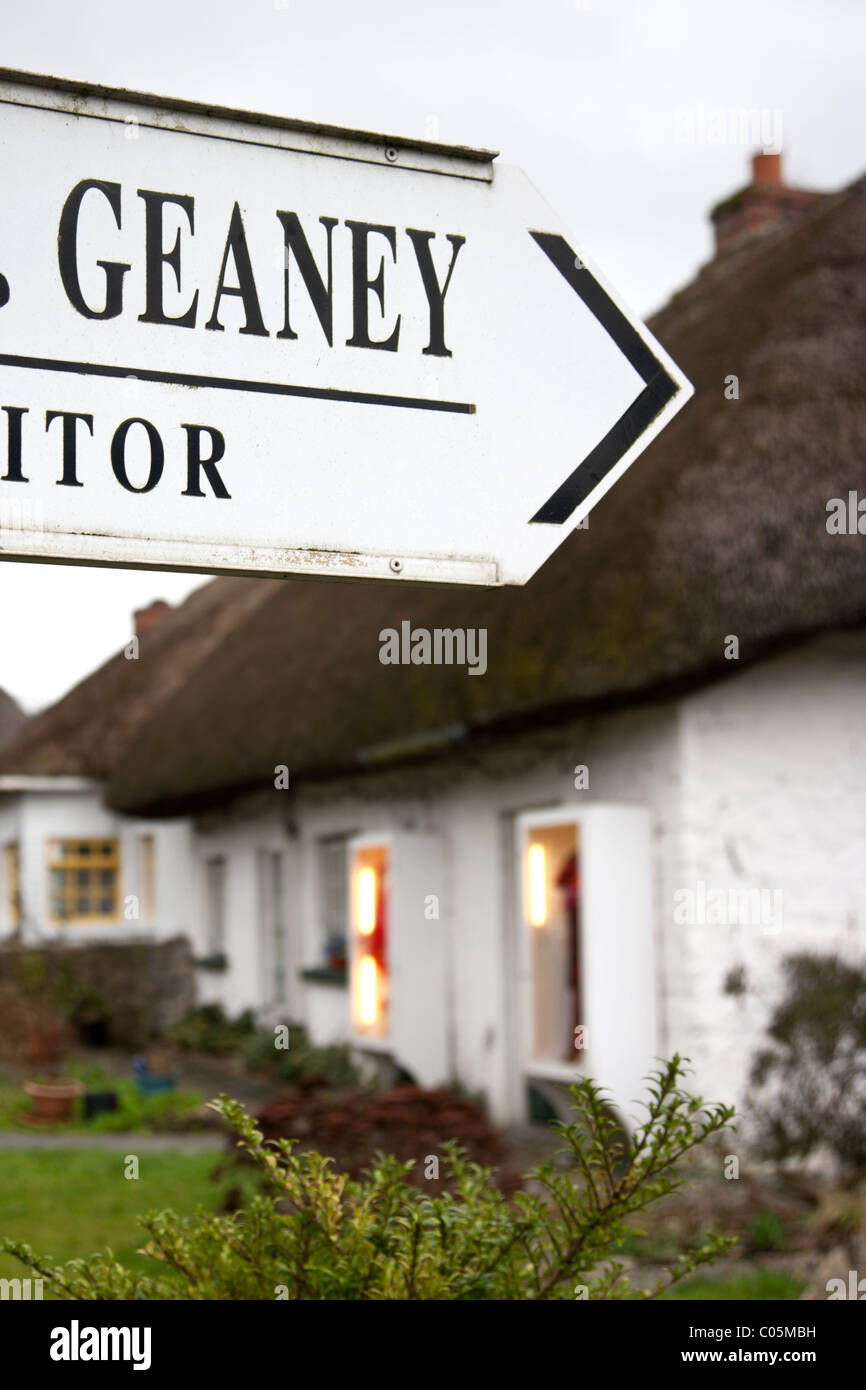 Thatched cottages Adare Village Ireland Stock Photo