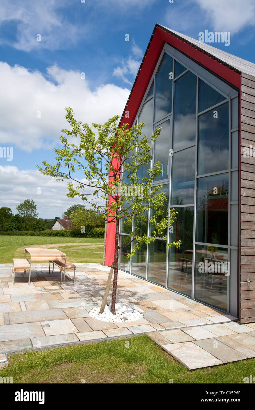Front outer shell of The Sliding House Suffolk England. PhotoJeff