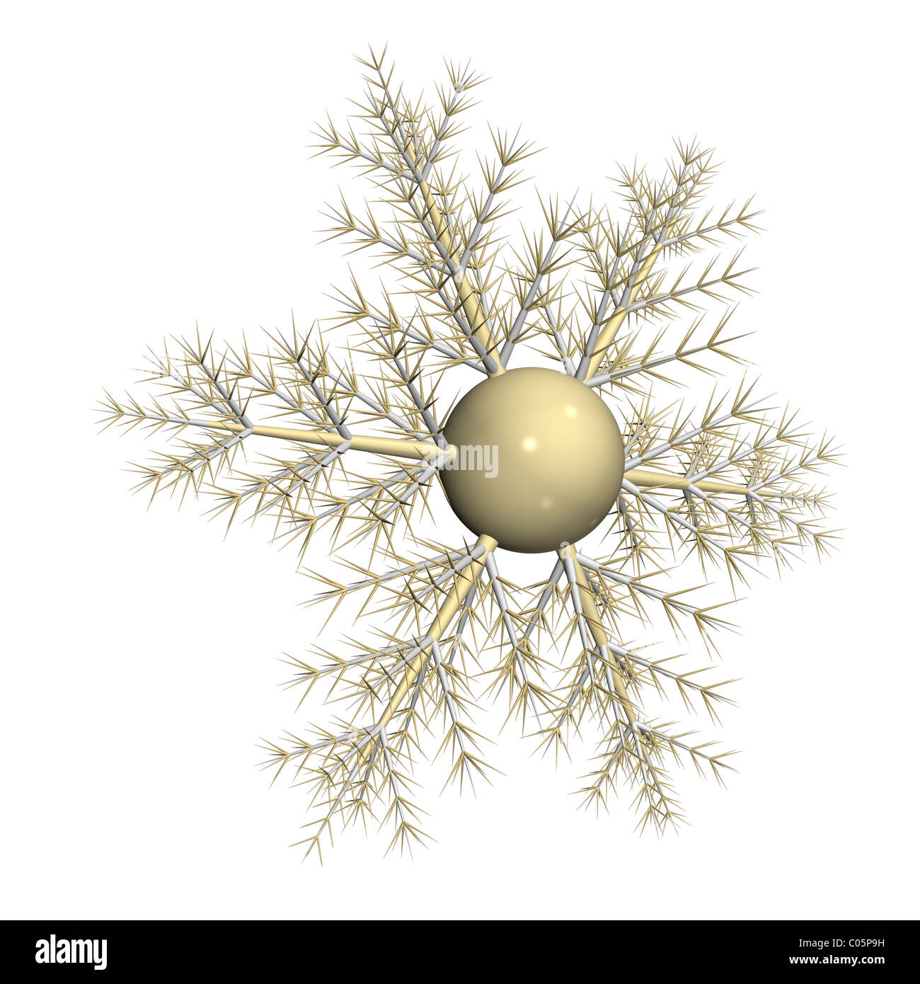 Gold snowflake on a white background, it is isolated, 3d Stock Photo ...