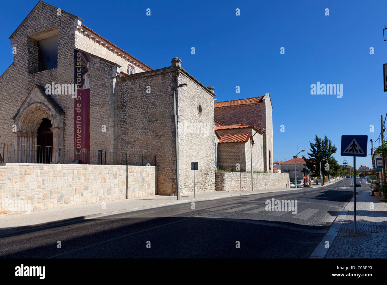 São Francisco Convent in the city of Santarém, Portugal. 13th century Mendicant Gothic Architecture. Franciscan Religious Order. Stock Photo