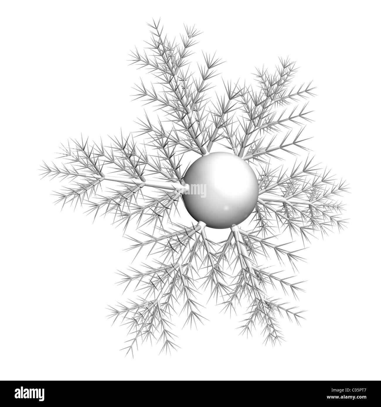 White snowflake on a white background, it is isolated, 3d Stock Photo ...