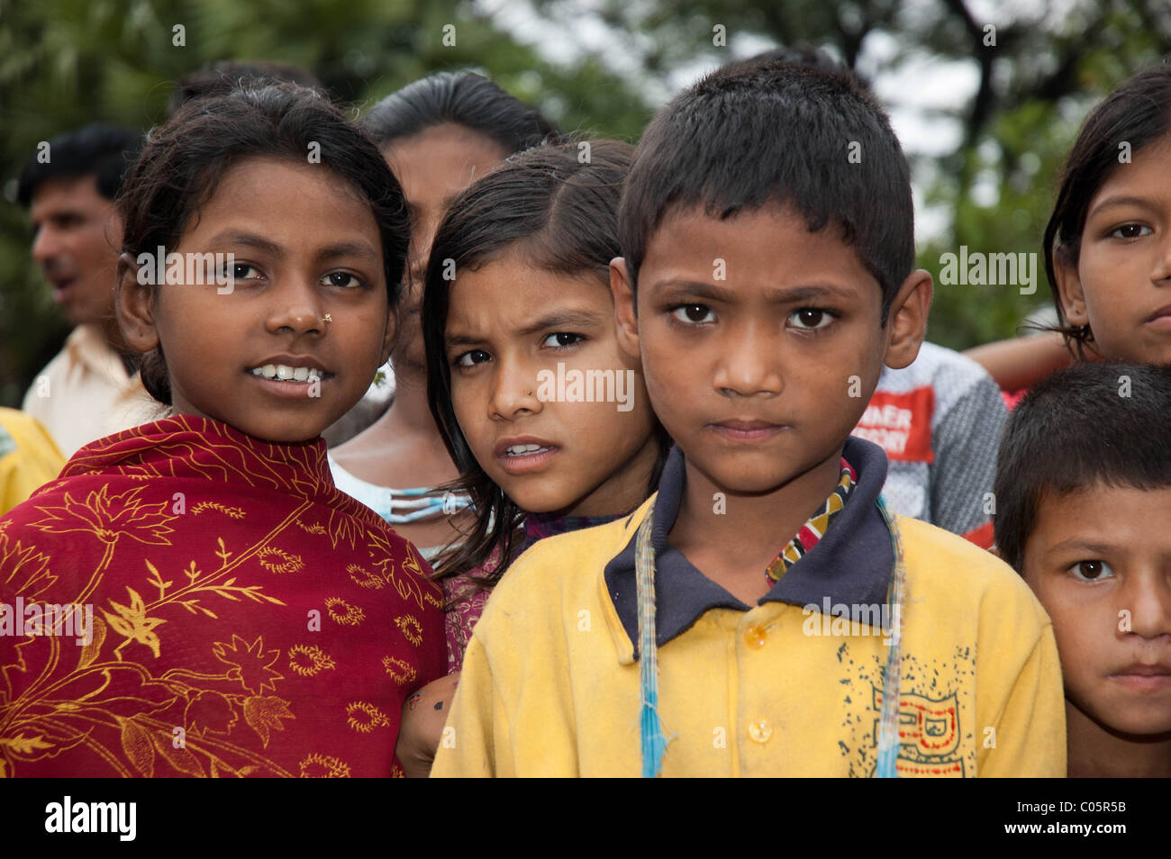 A group of young Bangladeshi children from a small village North of Cox