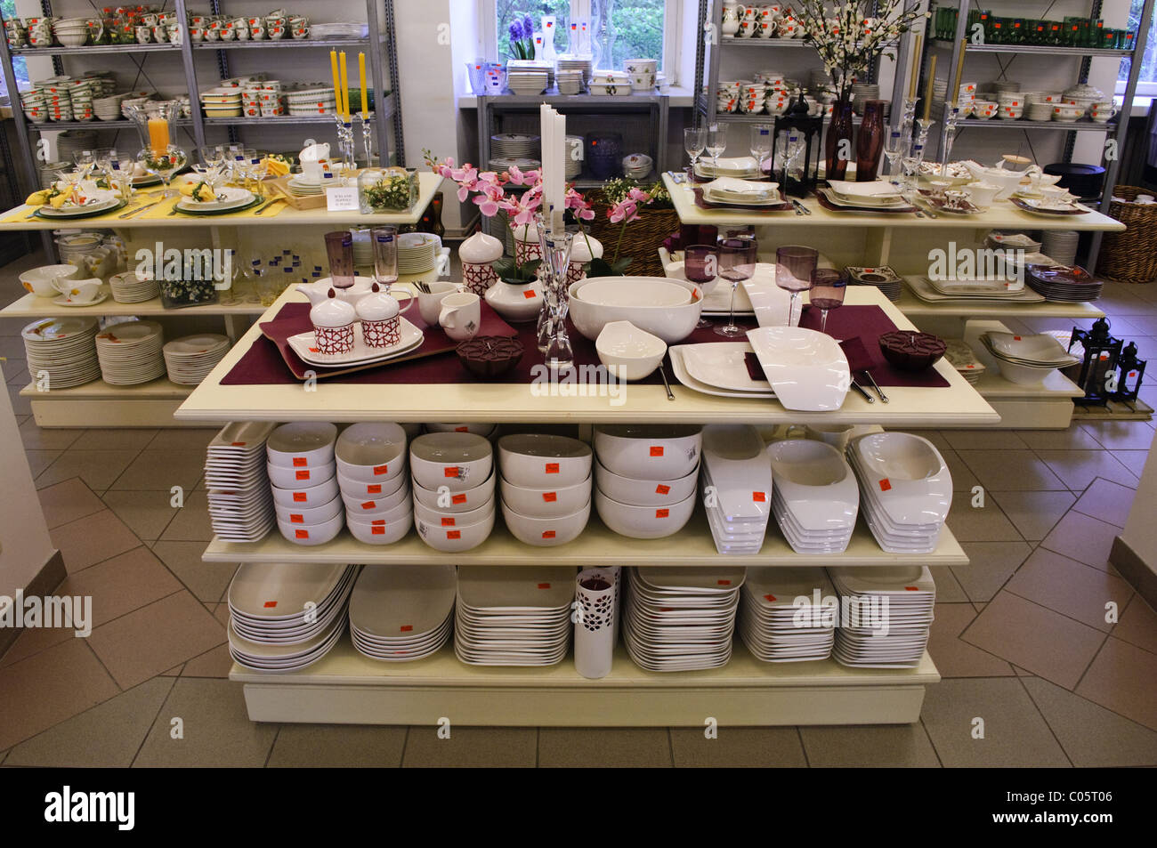 Villeroy & Boch china shop factory outlet at Wadgassen, Germany Stock Photo
