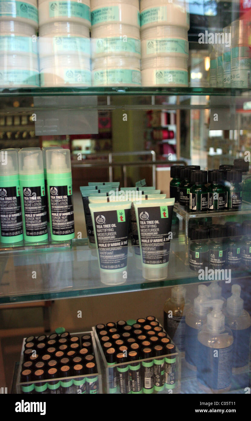 Front window display of The Body Shop, Sydney, New South Wales ...