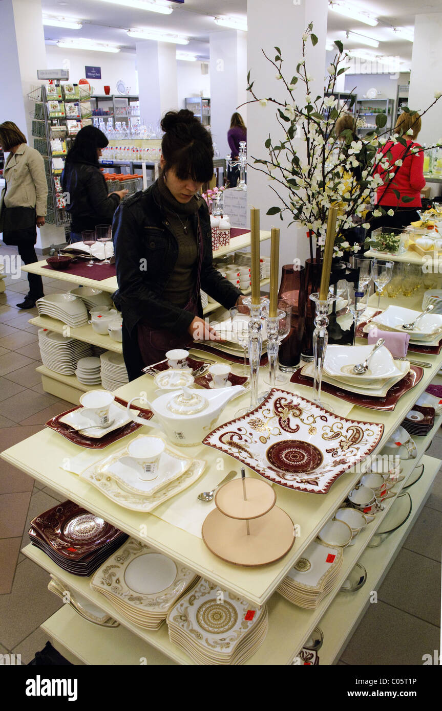 Villeroy & Boch china shop factory outlet at Wadgassen, Germany Stock Photo