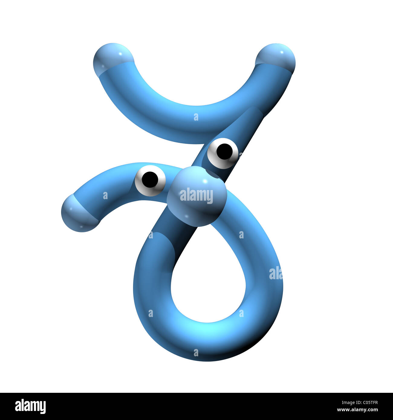 Man's dark blue zodiac signs, the front view, 3d, it is isolated. Capricorn Stock Photo